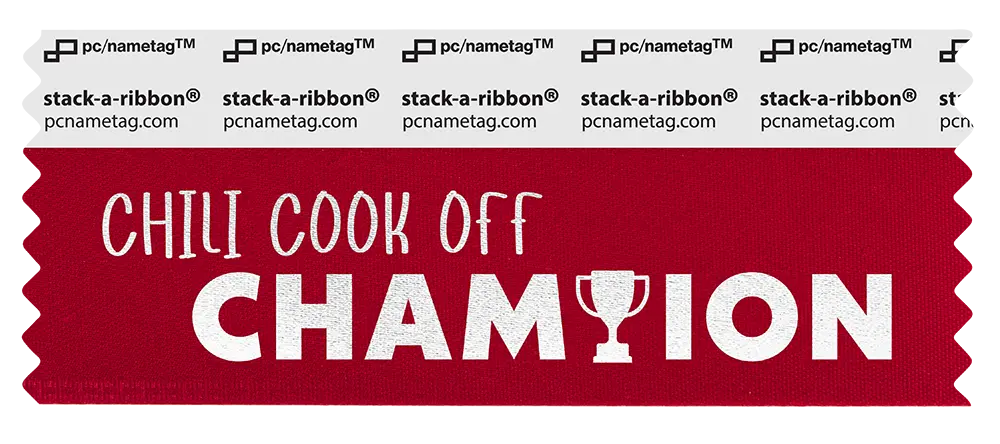 Seasons Fall Badge Ribbon Design Chili Cook Off Champion