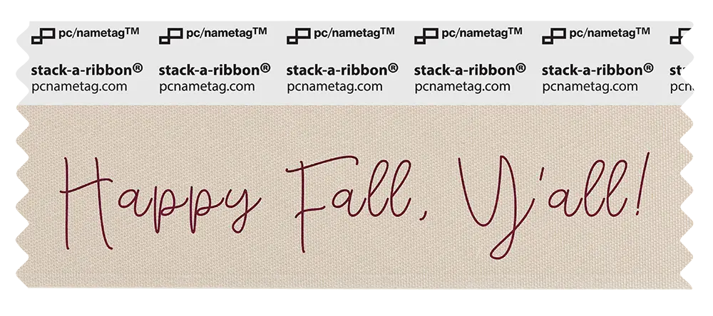 Seasons Fall Badge Ribbon Design Happy Fall Y'all