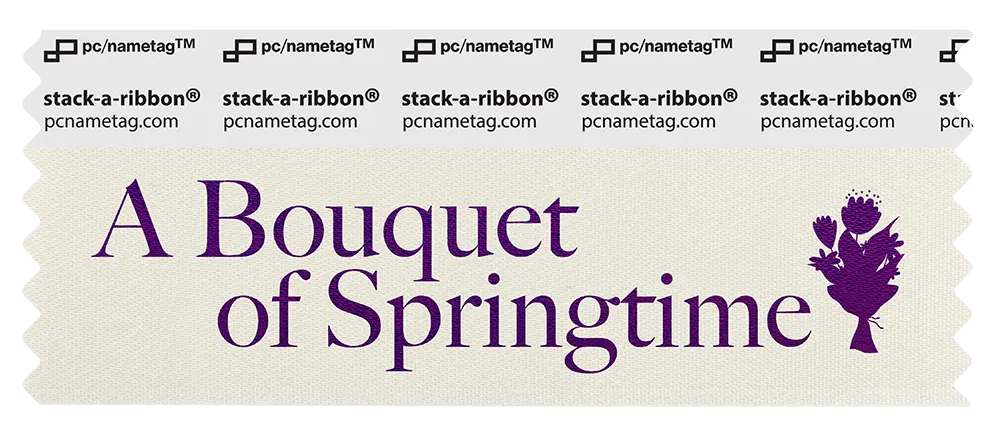 Seasons Spring Badge Ribbon Design A Bouquet Of Springtime