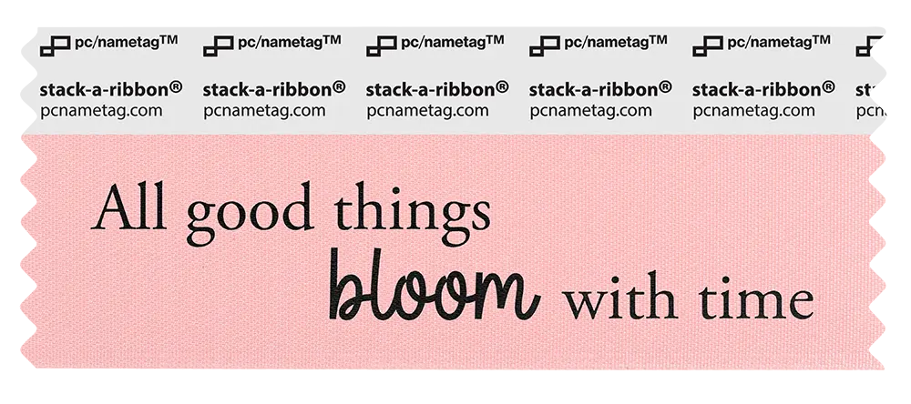 Seasons Spring Badge Ribbon Design All Good Things Bloom With Time