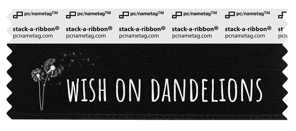 Seasons Spring Badge Ribbon Design Wish On Dandelions