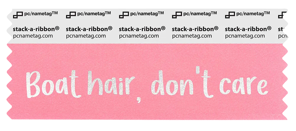 Seasons Summer Badge Ribbon Design Boat Hair, Don't Care
