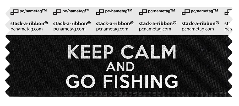 Seasons Summer Badge Ribbon Design Keep Calm And Go Fishing