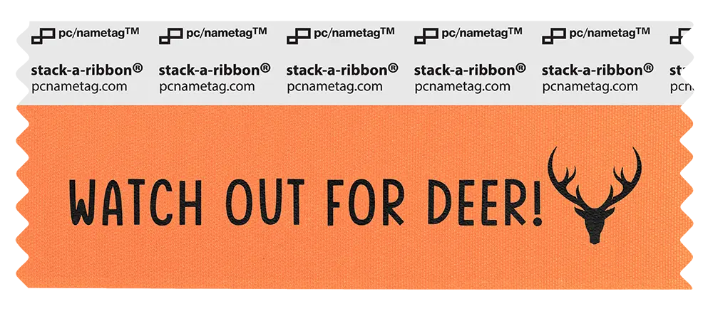 Seasons Summer Badge Ribbon Design Watch Out For Deer