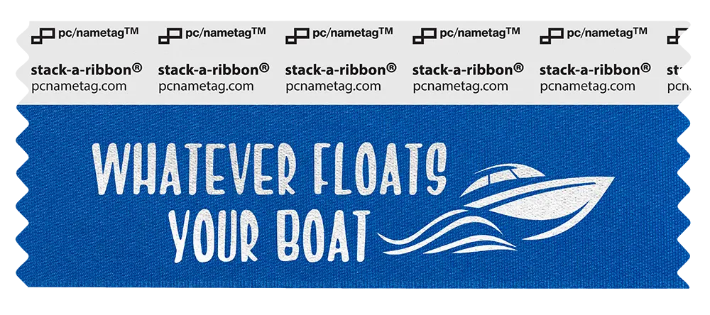 Seasons Summer Badge Ribbon Design Whatever Floats Your Boat
