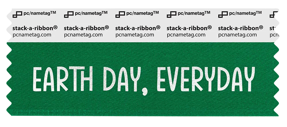 Sustainability Badge Ribbon Design Earth Day, Everyday