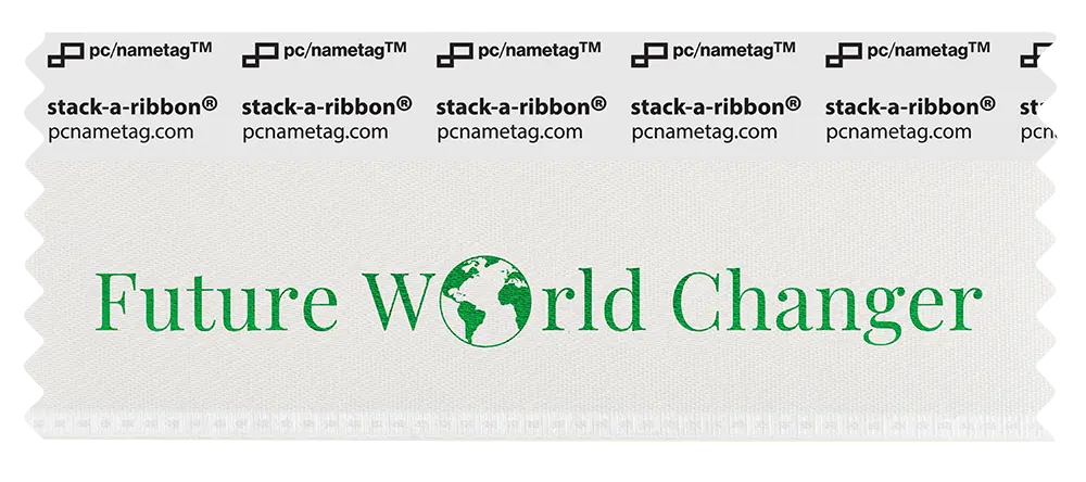 Sustainability Badge Ribbon Design Future World Changer
