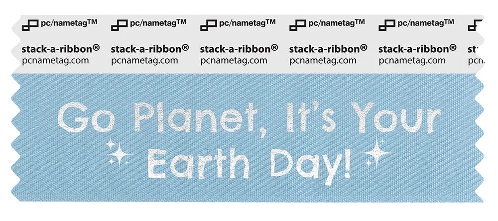 Sustainability Badge Ribbon Design Go Planet It's Your Earth Day