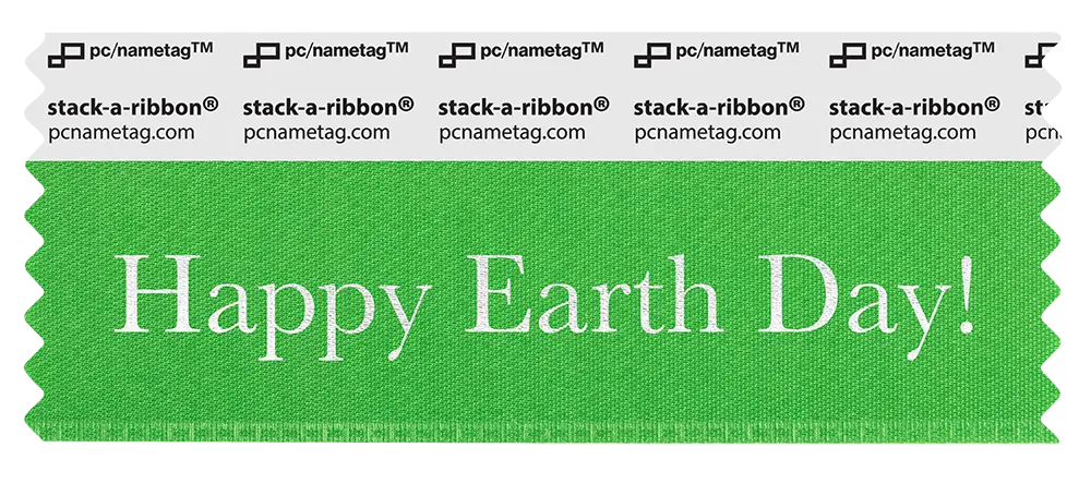 Sustainability Badge Ribbon Design Happy Earth Day