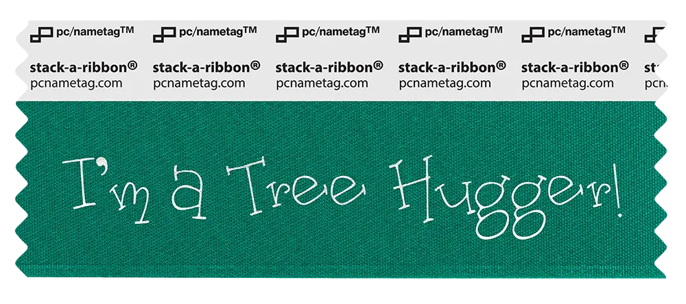 Sustainability Badge Ribbon Design I'm A Tree Hugger