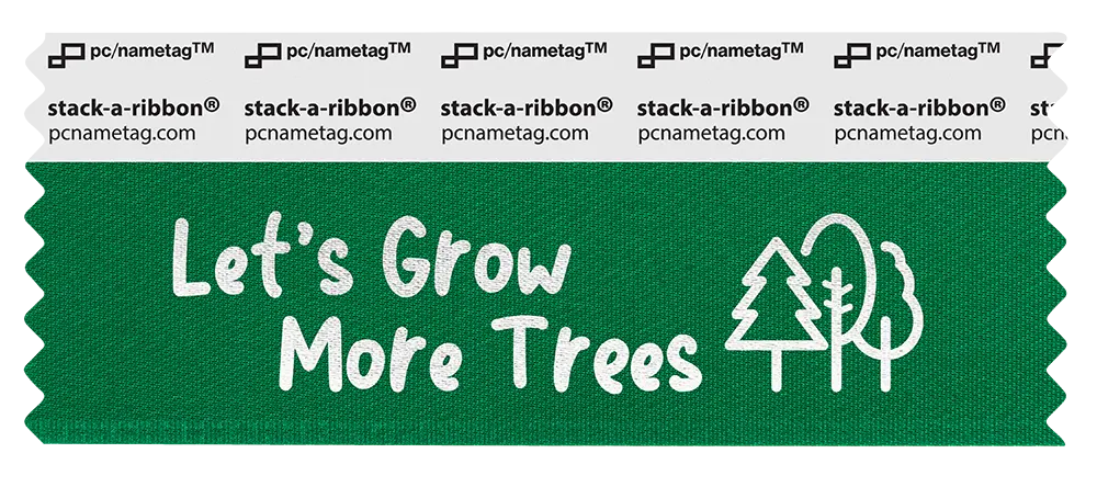 Sustainability Badge Ribbon Design Let's Grow More Trees