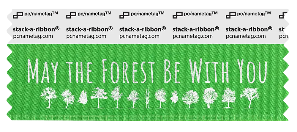Sustainability Badge Ribbon Design May The Forest Be With You