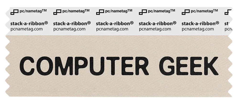 Techie Badge Ribbon Design Computer Geek