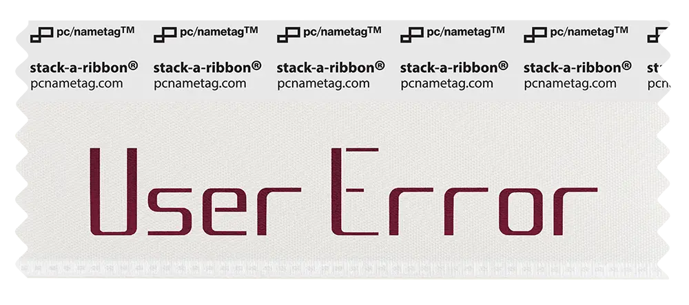 Techie Badge Ribbon Design User Error