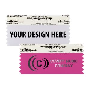 Create your own custom 2 color badge ribbon