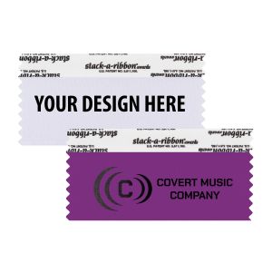 Customize a 1 color badge ribbon for your event