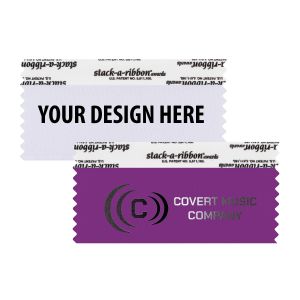 Create a custom 2 color badge ribbon for your event