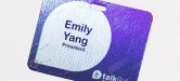 gif highlighting the prismatic badge finish