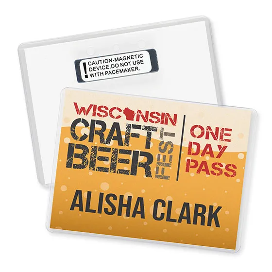 Vinyl holder for fair and festival passes and credentials