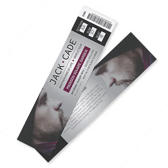 Custom Event Tickets with Tear-Off Stub, Horizontal