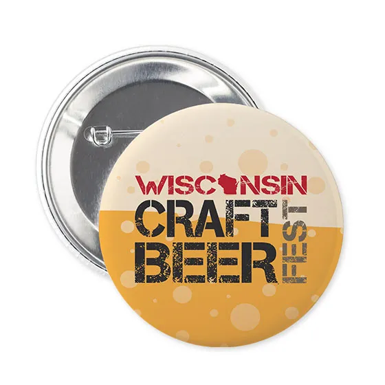 Custom Round Button with Beer Fest Branding