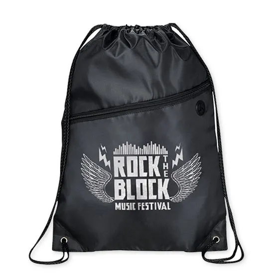 Custom drawstring festival bag