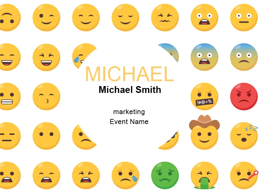 fun Emoji Name Tag