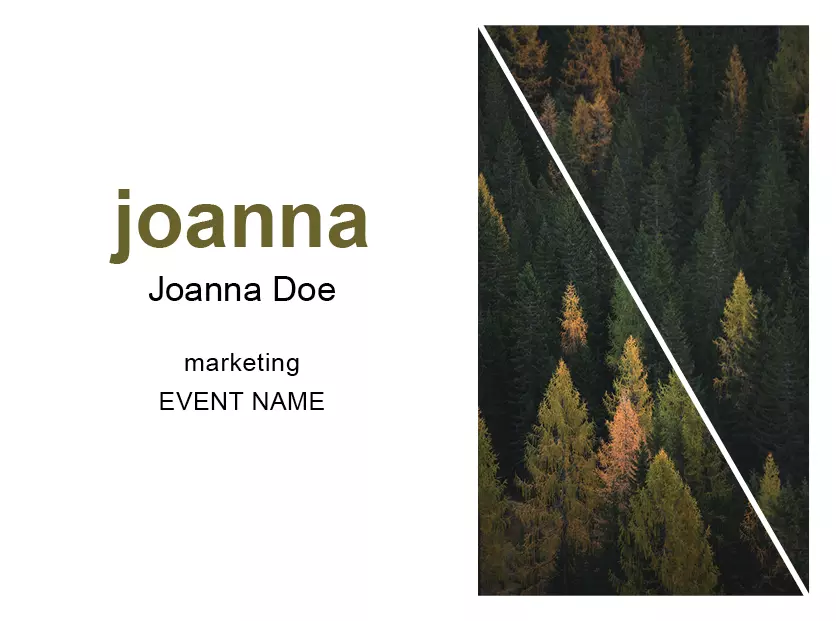 nature Evergreen Forest Name Tag
