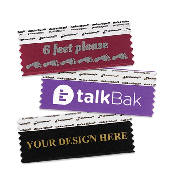 create custom name tag ribbons