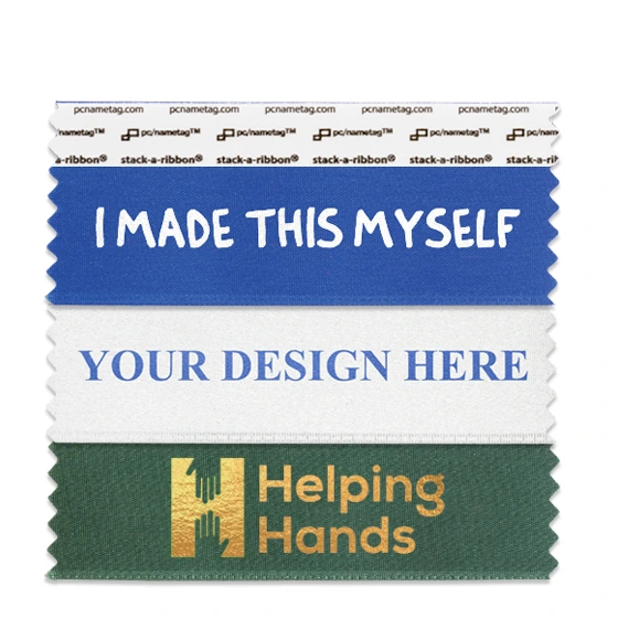 create custom name tag ribbons for events