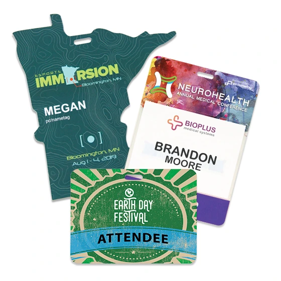 create custom name tags and event badges