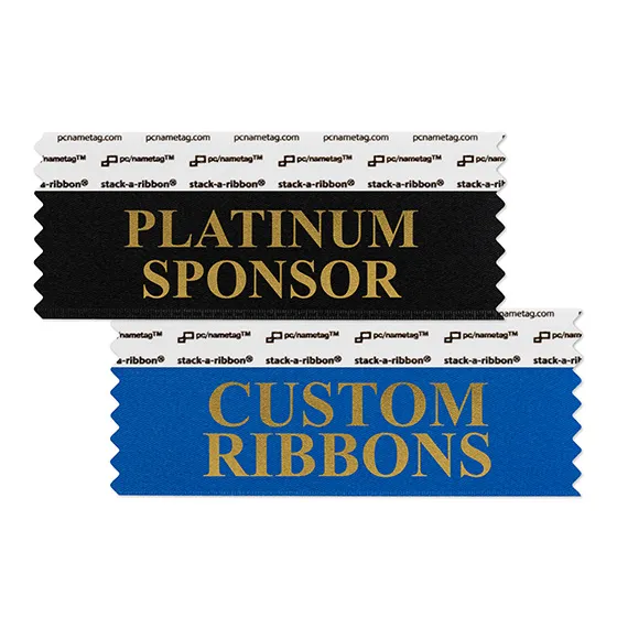 4" x 1-5/8" Custom stack-a-ribbon®, 1 color