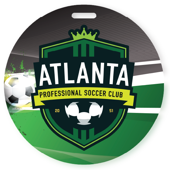 Round Soccer Club Bag Tag For Teams